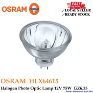 OSRAM  HLX64615 Halogen Photo Optic Lamp 12V 75W  GZ6.35 Warm White x1
