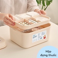 Hộp Đựng Thuốc Gia Đình 2 Tầng Okina , Hộp Y Tế ĐA NĂNG Phân Loại Thuốc Cỡ Lớn Siêu Tiện Dụng - Hàng