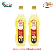 Akasa Coconut Cooking Oil 1L PET x 2 Bottles (EXP: 6 APRIL 2026)