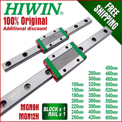 MGN9C MGN12C MGN15C MGN9H MGN12H MGN15H 3D Printer part 200 350 400 500 Original Hiwin mini Linear g