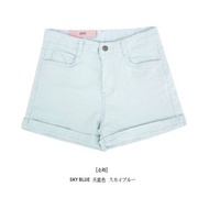 淺藍 魔法顯瘦-5公斤漾色鉛筆短褲 -5Kg Jeans Vol.30