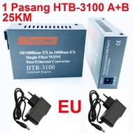 HTB-3100 A + B AB sepasang 10/100Mbps RJ45 HTB1 Pasang Fiber Optic sepasang (HTB A + HTB B) (Ethern