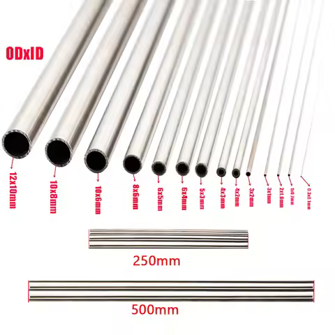 39 Sizes 250mm 500mm Length 304 Seamless Stainless Steel Capillary Tube 10x8mm / 8x6mm / 4x3mm / 6x4