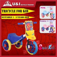 3 Wheel Tricycle/ Children Bike/ Bicycle Kids/ Basikal Tiga Roda Budak/ Kereta Budak/ 3 Wheel Bicycl
