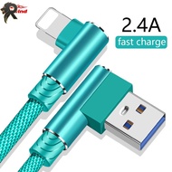 RL HW 90 Degree Fast Charging USB Charger Cable For iPhone 6 6s 7 8 Plus X XR Xs 11 Pro Max 12 iPad 