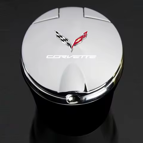 Car Cigarette Ashtray Cup With Lid With LED Light Portable Ashtray for Corvette C1 C2 C3 C4 C5 C5 C6