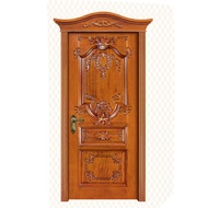 Pintu kayu padu gaya Eropah yang mewah, pintu bilik tidur, pintu dalaman, pintu bilik mandi, pintu d