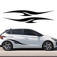 2PCS Car Side Stripe Cool Racing Stickers For Hyundai Tucson i40 i30 i10 i20 IX35 IX20 Auto Vinyl Fi