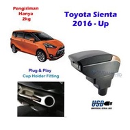 Toyota Sienta Car Armrest 7 USB Port Charger + LED Bolts