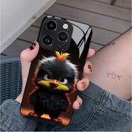 Cute Angry Birds Case OPPO Find X6 X5 X3 Pro Reno 8Z 7Z 8T 6Z 5Z 2Z 9 8 7 Lite 6 5 7SE 4SE 10 Pro+ Pro Plus Tempered Class Casing A93S A78 A53 A11S A11X A9 A5 A9X K9 K9s R17 Cover