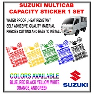 ✗♣Suzuki Multicab Sticker Set Capacity Decals Pack 001