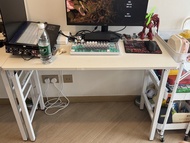 白色簡書桌電腦桌可折疊