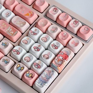 Melody Keycaps MOA Profile 130 Keys PBT Dye Sublimation Wooting Aula F75 RK100 Mechanical Keycaps Ca