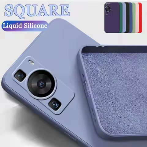For Huawei P60 Case Cover Huawei P60 Capa Original Back Shockproof Liquid Silicone TPU Soft Cover Hu