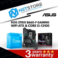 PWP ASUS ROG STRIX B660-F GAMING WIFI DDR5 ATX & INTEL CORE I3-12100 PROCESSOR