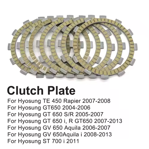 For Hyosung GT650 GV650 S R Aquila I ST700 I TE450 Rapier GT GV 650 Motorcycle Clutch Friction Disc