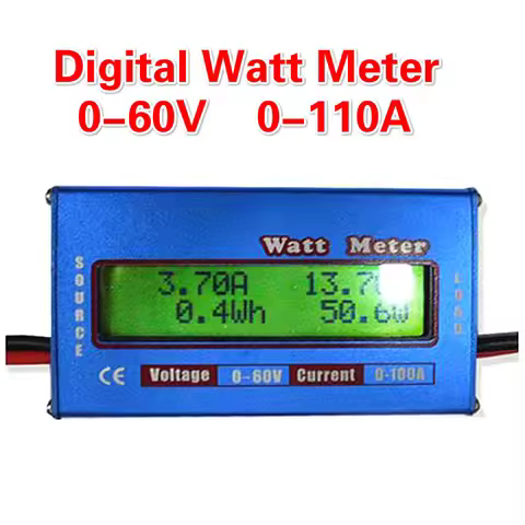 Digital Watt Meter High-accuracy Power Analyzer DC 60V 100A RC Wattmeter Balance Voltage Battery Che