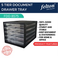 Hot Sales 🔥🔥🔥FELTON 5 Tiers Document Drawer / A4 Paper Drawer / Plastic Office Drawer 8575 A4 Document Drawer