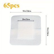 65 Pieces of Breathable Patches Medium Size 4inch / 10cm Soft Non-Woven Fabric Easy to Change Dressi