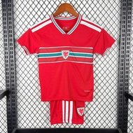 26-27 Wales Home Jersey Kids Football Shirt Set #265135