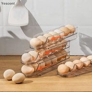 YST  1/2/3-layer Egg Storage Box Automatic Rolling Eggs Holder Ra Ladder Refrigerator Eggs Dispenser