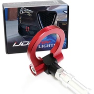 iJDMTOY Red Track Racing Style Tow Hook Ring Compatible with 2017-up Alfa Romeo Giulia (952), Stelvi