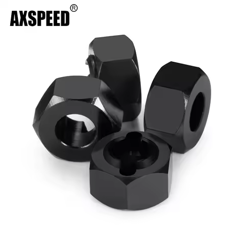 AXSPEED 4Pcs Metal Hex Wheel Hub Adapters Conversion for LOSI 1/16 Mini-B 2WD 1/18 Mini-T 2.0 RC Bug