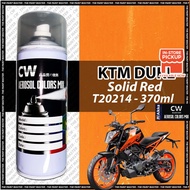 [ KTM Duke 200 Solid Orange ] T20214 2K Paint Aikka CW DIY Aerosol Cat Spray Bottle 370ml Orange Mot