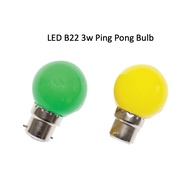 LED Colour Green Yellow B22 3w Ping Pong Bulb
