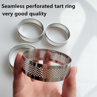 10pcs 6cm 7cm 8cm  Fruit Pie Circle Round stainless perforated  tart ring quiche ring tart pan tartlet ring with hole ta