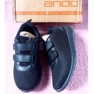 Kindergarten and elementary school children's school shoes, Ando school shoes, full black school sho