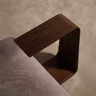 Heron 磁吸無線充電邊桌 | 胡桃 | 霧黑