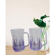 2pcs ps cup cawan plastik bertangkai 420ml