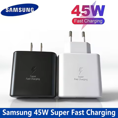 Samsung Original 45w Super Fast Charger EU US PD Adapter Type C Cable For Galaxy Z TriFold Fold7 Fli