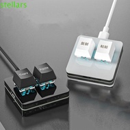 STELLARSYNC Copy Paste Keypad, Mini Acrylic Custom Mini 2 Key Keypad, Hot Swap Red Switch Keypad Ill