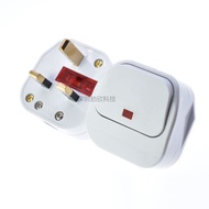 BS with Switch Indicator Light British Standard Connection Plug Fuse 13A 250V British Standard Socke