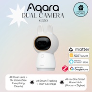 Aqara G350 4K AI Camera Hub Dual Lens 9x Zoom 360° Tracking Matter Zigbee Hub HomeKit Alexa Google