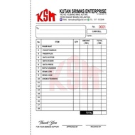 Receipt book/BILL book/ CASH BILL/INVOICE Can Place SYARIKAT Name