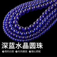 Dark Blue Crystal Glass Round Beads diy Crystal String Bracelet Necklace Beads Handmade Jewelry Mate