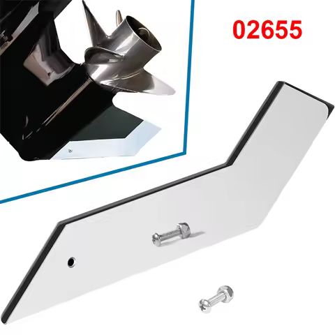 02655 Stainless Steel Skeg Protector Fix Damaged Skeg Fits for Mercruiser, Mercury, Suzuki, and Yama