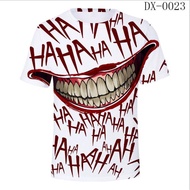 HAHAHA Joker 3D T-shirt Men Funny Smile 3D Printed T Shirt Men's Summer Short Sleeves Shirt