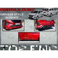 PERODUA ALZA 2022 DRIVE 68 STYLE FULLSET (FRONT SKIRT ,SIDE SKIRT, REAR SKIRT) MATERIAL PU GETAH D68 CAR BODYKIT