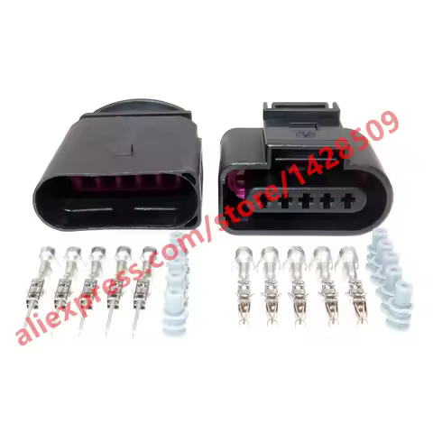 1 Set 5 Pin Waterproof Socket For VW Audi 1.5 Series 1-969920-1 6N0973805 1J0973705 Car Flowmeter Wi
