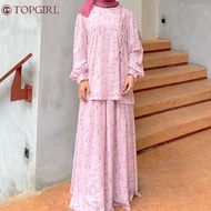 TOPGIRL Sophie Set Blouse and Skirt  / Blouse Sepasang / Blouse Raya / Blouse Printed / Blouse Flora