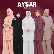 SET AYSAR MEDINAA Blouse Muslimah UMRAH HAJI Ironless Blouse Ready To Solat sesuai untuk PLUS SAIZ