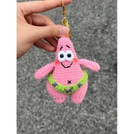 Patrick soft keychain💅🌷crochet handmade cute gift ideas for friend birthday anniversary accessory