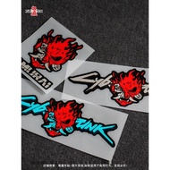 [Hot sale] Cyberpunk Car Sticker 2077 Johnny Samurai Band SAMURAI Electric Motorcycle Reflective Sti