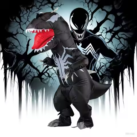 Venom Spiderman Dinosaur Inflatable Costume Adult Venom Dinosaur Inflatable Costume Adult Halloween 