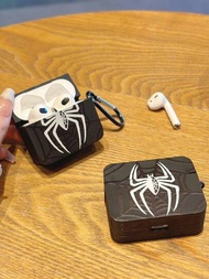 白色蜘蛛黑色耳機盒扣環適用於 Airpods1/2 Airpods Pro Grunge