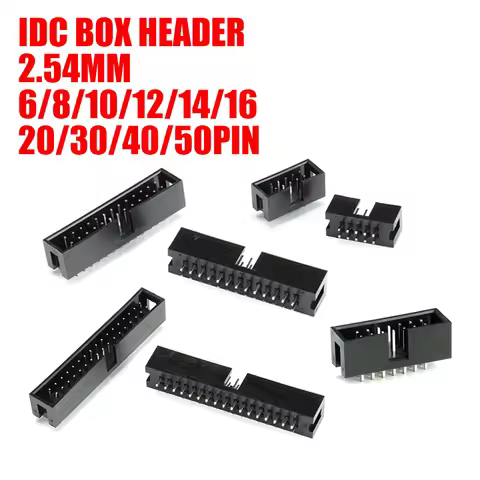 10Pcs/5Pcs 2.54MM Pitch DC3 6/8/10/14/16/20/26/30/34/40/50/64P Socket Box ISP Male Straight Pin Head